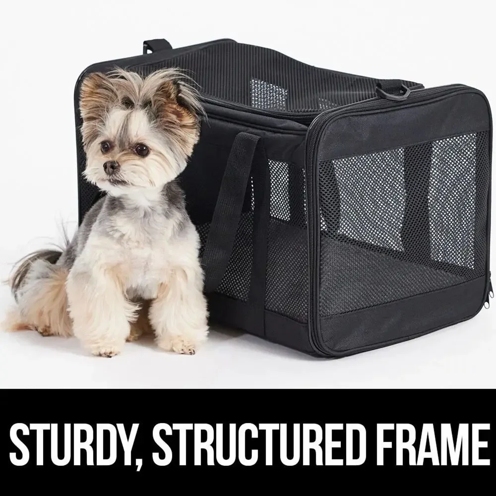 NEW GORILLA GRIP Cat/Small Dog Carrier Travel Soft Collapsible